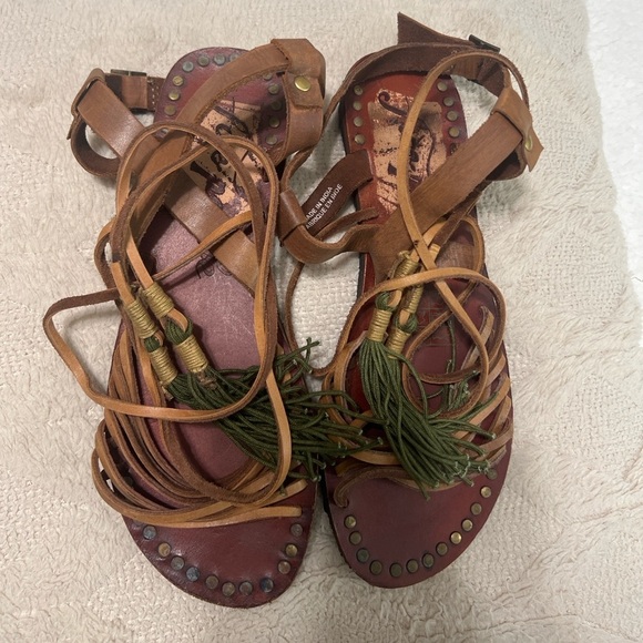 Free People Willow Gladiator Tassel Sandals – Size 36 - Picture 7 of 12